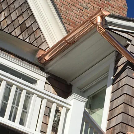 copper gutter installation Lake Grove ny